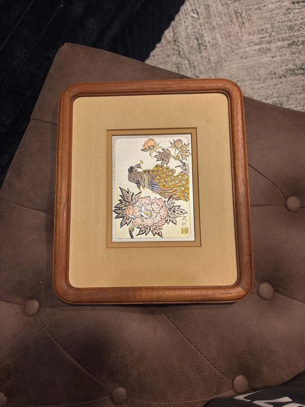 The Franklin Mint 'The Peacock of a Thousand Suns' by Moriyuki Katsura 24k Gold